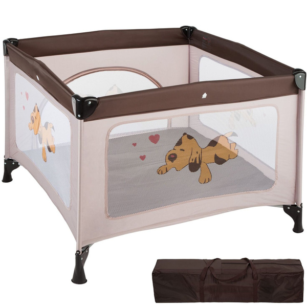 Baby Bed Playpen Laufstall Baby Box Parc Bebe Lit De Voyage Brown Wish