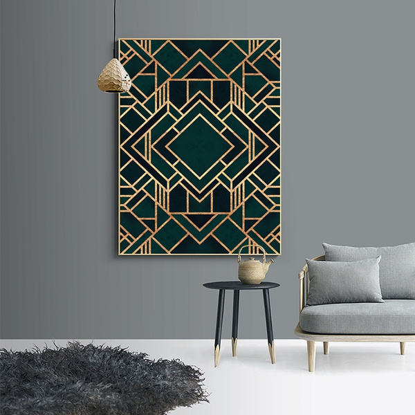 Geometric store canvas art