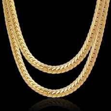 Copper, Chain Necklace, 18k gold, goldchainnecklace