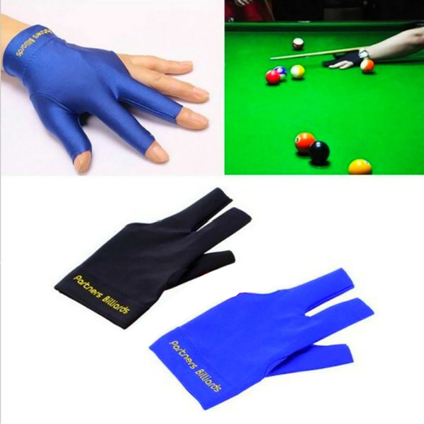 Snooker Billiard Cue Spandex Gloves Pool Left Hand Open Three Finger Glove Noted 