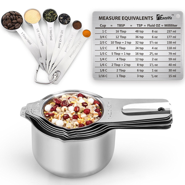 Magnetic Measuring Cups  Set of 5 Stainless Steel Cups