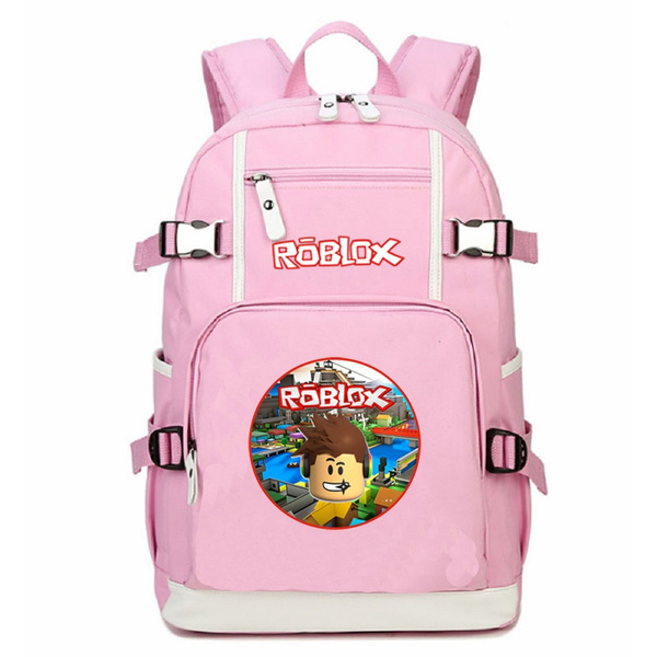Pink Roblox Student School Bags Girl Backpack Rucksacks Travel Shoulder Bag Wish - roblox bookbag for school