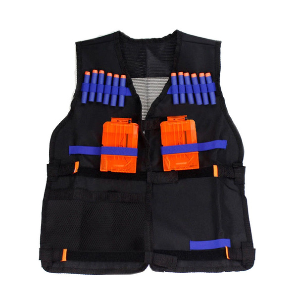 Tactical Vest Kid Child Toy Gun Clip Jacket Foam Bullet Holder 