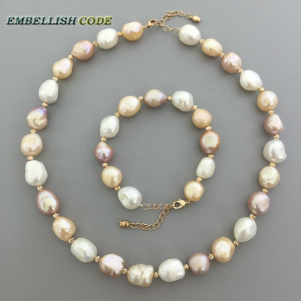 Rose Golden beads necklace bracelet 