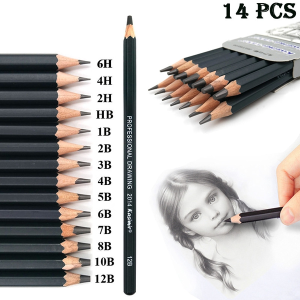 12 pencils/set 2h-8b graphite pencil professional