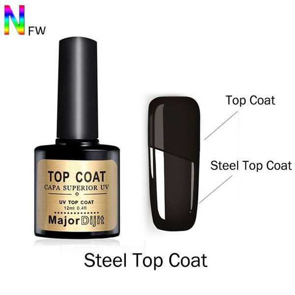 Major Dijit Steel Top Coat Soak Off LED UV Nail Art Gel Polish Nail ...