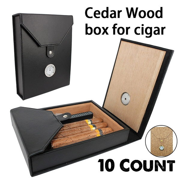  Cigar Humidor Wooden Cigar Leather Cigar Humidor Mini