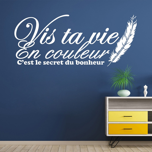 Stickers Muraux Citation Vis Ta Vie En Couleur Wish Stickers Muraux Citation Vis Ta Vie En Couleur Wish