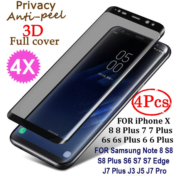 Privacy Screen Protector Samsung Galaxy S7 Edge Bubble Free Ankoe Full Coverage Anti-Spy Anti-Scratch 3D Curved Privacy Tempered Glass for Samsung Galaxy S7 Edge Anti-Fingerprint 2 Pack