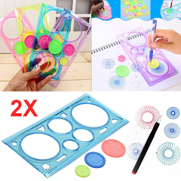 22Pcs Spirograph Geometric Ruler Drawing Tools Kids Toy Simple Operation