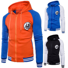 2018 new men's winter mosaic Hooded Zip Hoodie coat seven dragon ball Wukong explosion of foreign trade