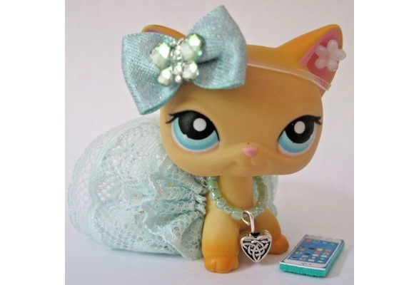 Pet Shop 6Pcs Clothes Bows Skirts Bag ACCESSORIES Lot For lps Cats No cat 