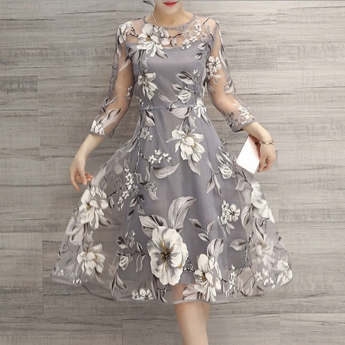 Floral print outlet lace dress