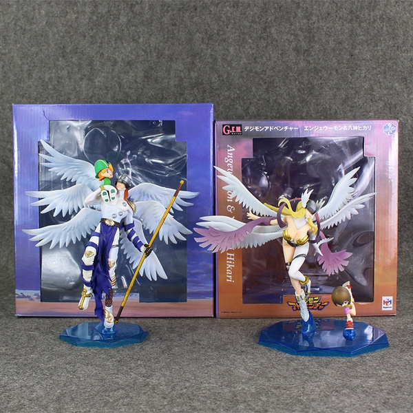 Anime Digimon Adventure 25cm Angewomon /& Yagami Hikari PVC Figure Toy New NoBox