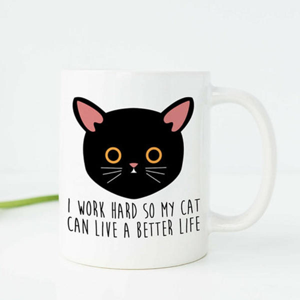 Pet Lover Mug Animal Lover Mug Mess With My Cat Mess With Me Black Cat Lover Mug Funny Cat Mug