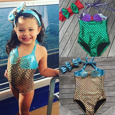 Princess Baby Kids Clothes Girl Little Mermaid Tankini Bikini Swimsuit Swimwear 0-8T