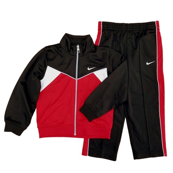 nike black and red sweatsuit