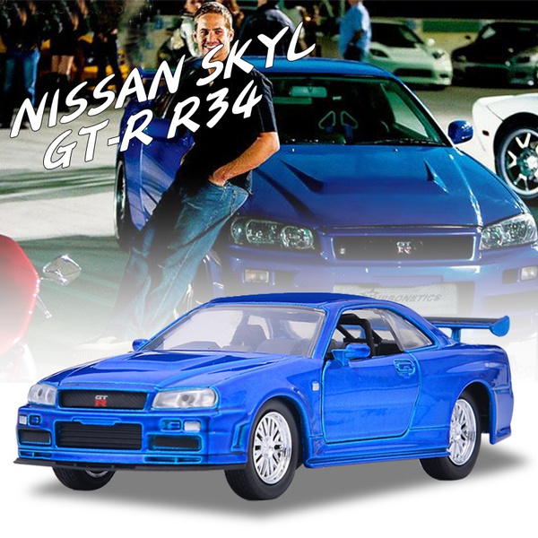 1 32 Jada Nissan Skyl Gt R R34 Alloy Diecast Model Car Vehicle Toy For Children Gift Collection Toys Wish