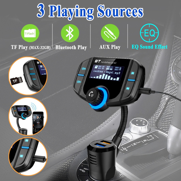 BT70 Bluetooth FM Transmitter Car Player Kit Card Car Charger Quick