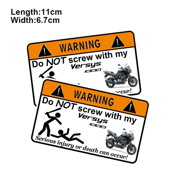 KODASKIN Motorcycle Warning Sticker Labels Sheet Safety Signs Decals Funny Joke Josh Tips Universal Stickers for Kawasaki Versys 1000 | Wish