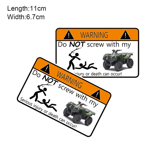 KODASKIN Motorcycle Warning Sticker Labels Sheet Safety Signs Decals Funny  Joke Josh Tips Universal Stickers for Kawasaki Quad Racing ATV | Wish