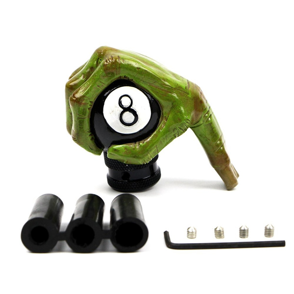 Universal Gear Shift Knob Green Ghost Skull Hand Shape Manual Car Interior Shifter Lever Cover