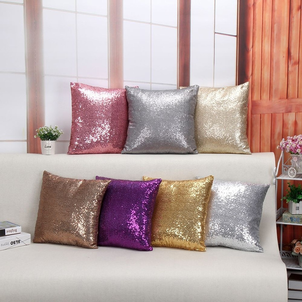 Cushion Cover Mermaid Sequin Pillowcase Creative Decor Pillow Case Pillow Cover 