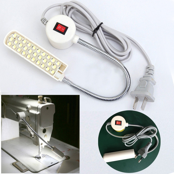 Sewing Machine Light Lamp 30-LEDs Magnetic Base Switch Home Working Tool AC 110V-240V White 