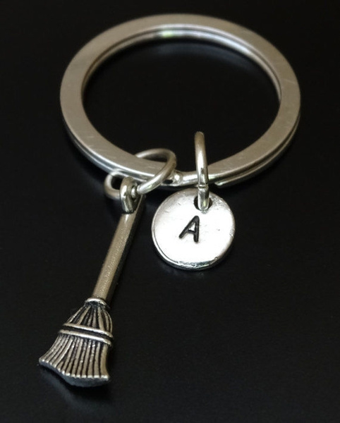 Personalized,Broom Keychain, Broom Charm, Broom Pendant, Sweeper ...