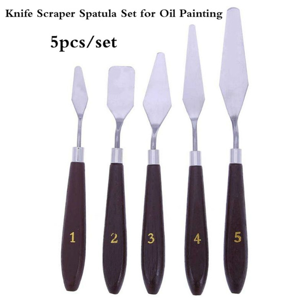 Stainless Steel Painting Palette Knife Oil Paint Spatula Mixing Scraper Art  To ^