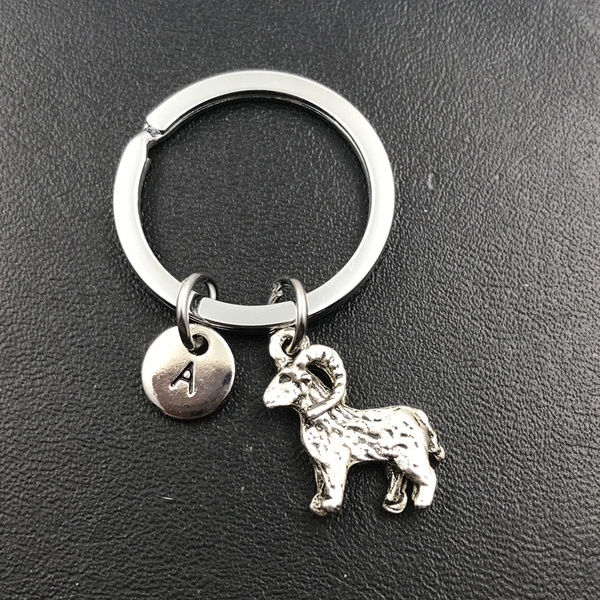 Goat Keychain Brass Pendant Accessories Farm Life Homestead Gift Animal Lovers 