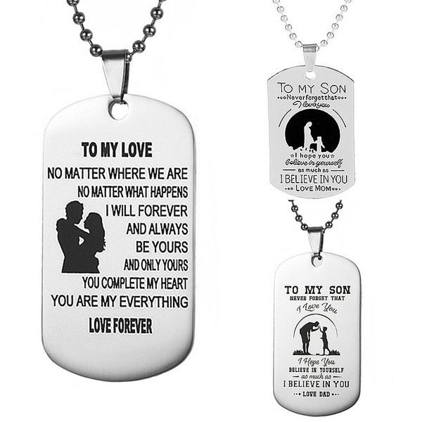 to my son dog tag