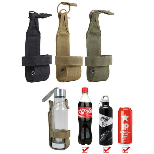 IronSeals Water Bottle Holder Tactical Military Minimalist Molle Water Bottle Holder Belt Bottle Carrier for Outdoor Walking Running Hiking Cycling