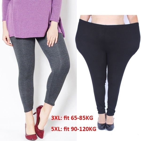 3XL 5XL Plus Size for Women Spring/Autumn/Winter Cotton Fleece Lined  Leggings / Pants Super Big Size