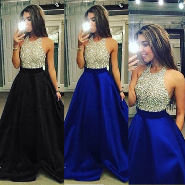 Womens Formal Bridesmaid Evening Cocktail Wedding Gown Party Prom Long Dress