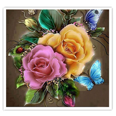 crossstitch, 5ddiamondembroidery, Flowers, Home Decor