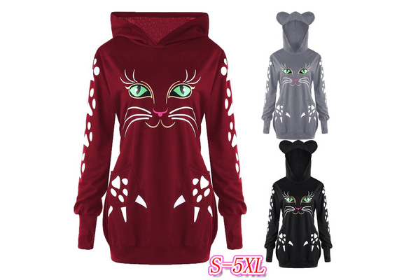cat ear hoodie plus size