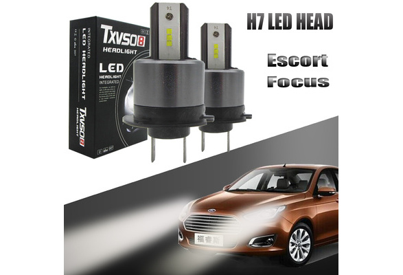 2Pcs H7 Led Auto Car Headlight 55W 10000LM 6000K Automobile Bulb CSP  Lumileds Lamp for Escort Focus