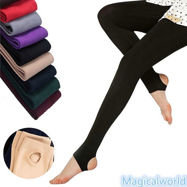 Fashion Women Brushed Stretch Fleece trousers Lined Thick Tights