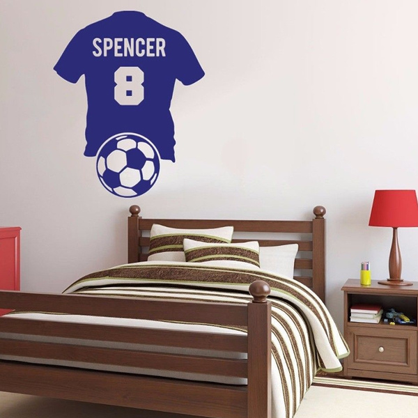 Football Shirt Soccer Wall Sticker Kid Boys Room Wallpaper Home Decor | Wish