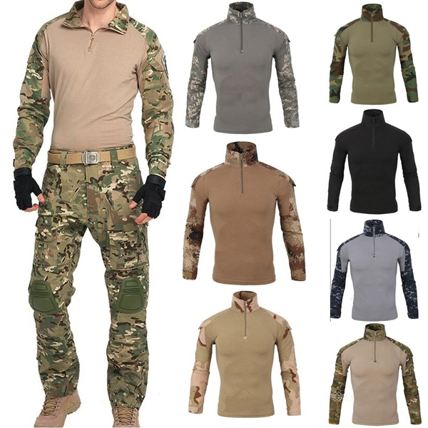 Plus Size S-4XL Tactical Camouflage Military Uniform Clothes Men US ...