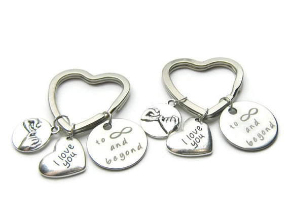 2 Pinky Promise I Love You To Infinity And Beyond Keychains, Couples ...