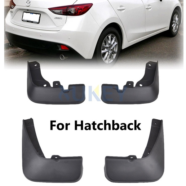 Color : Hatchback hawaha Fit for Mazda 3 Mazda3 BP 2019 2020 Set Molded Mud Flaps Hatchback Hatch Mudflaps Splash Guards Mud Flap Mudguards Fender Front Rear 