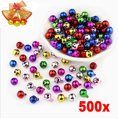 500 Pcs DIY Handmade Crafts Xmas New Year Ornament Gift Mix Colors Loose Beads Small Jingle Bells Christmas Decoration