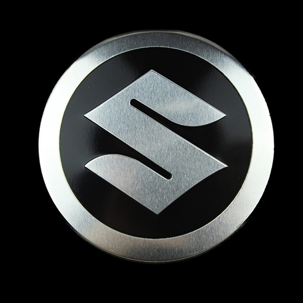 4pcs 3D Chrome Silver Fuel Tank Fairing Emblem Badge Decal for Suzuki Motorcycle