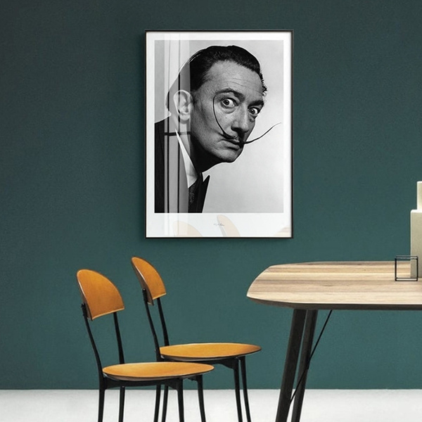Salvador Dali Wall Art Posters And Prints Spanish Artist Black White Photo Canvas Painting Wall Picture For Living Room Decor Wish