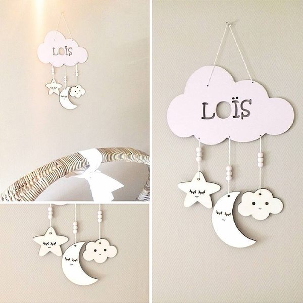wooden cloud wall decor