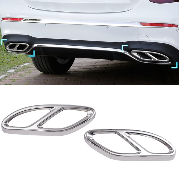 For Benz GLC X254 Carbon Style Rear Exhaust Panel End Pipe Cover Molding