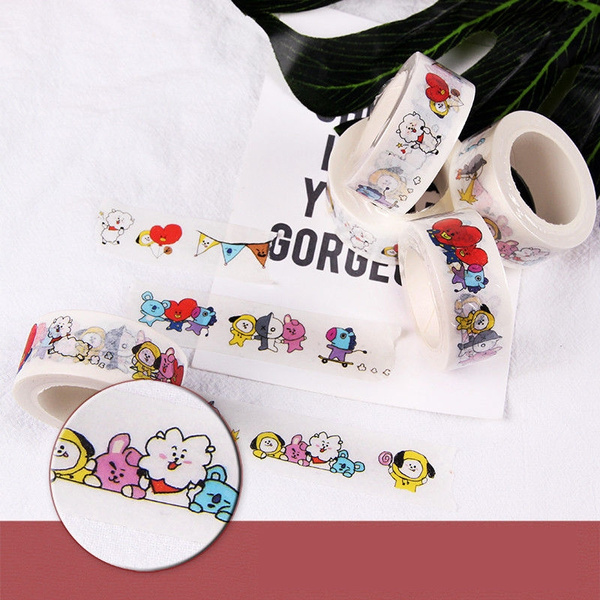 Bantan Ragazzi Adesivi Regalo per Army figlia Kpop BTS Washi Tape Set JinYu 1 Confezione BTS Tearable Nastro Adesivo Bantan Ragazzi Adesivi Regalo per Army figlia Kpop BTS Washi Tape Set JinYu 1 Confezione BTS Tearable Nastro Adesivo