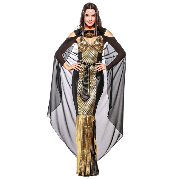 Adult Ladies Queen Cleopatra Ancient Egypt Fancy Dress Costume Adults Outfit 